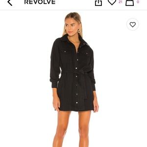 Lovers + Friends Black Denim Dress